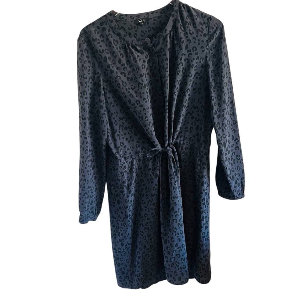 Rails Leopard Print Satin Sleep Shirt - Tie Waist